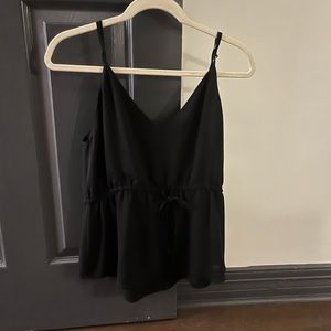 Babaton black shirt with bow in front